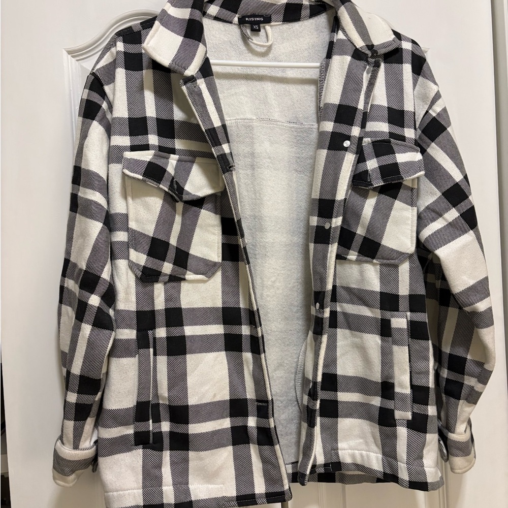 Black & White Plaid Shacket
